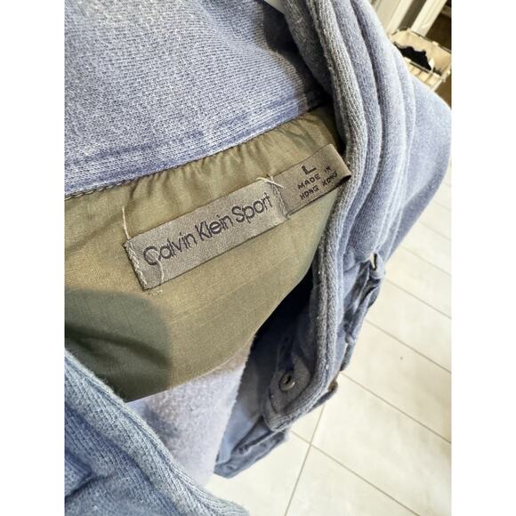 Calvin Klein Sport Men’s Blue Full Zip Sweater – Casual Fleece Jacket - Picture 5 of 6